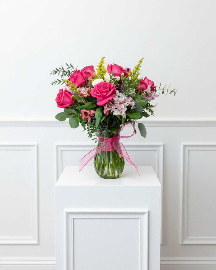 Bright Pink — a bouquet of vivid pink blooms, bold and full of energy