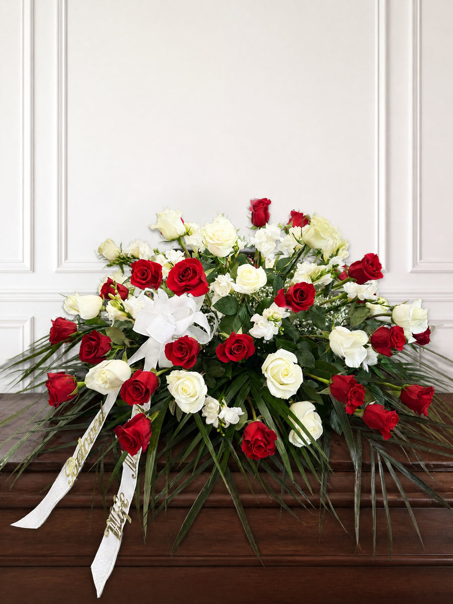 Rose Remembrance Half Casket